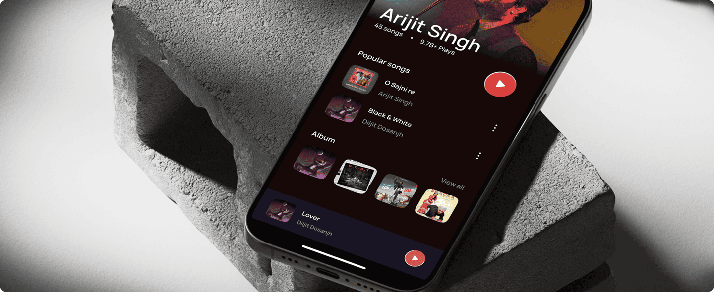 Feelpixel-gaana-playlist-UIUX-mobile app-case study